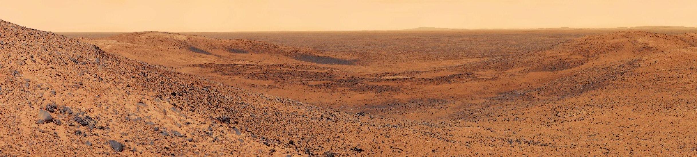 The View from Basin to the North-east of Husband Hill on Mars