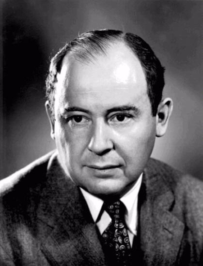 John von Neumann, a white man, poses for a portrait.