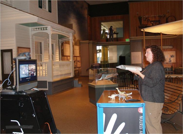 Museum Educator Conducts an Interactive Video Conference