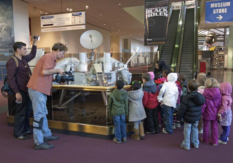 Filming at the National Air and Space Museum