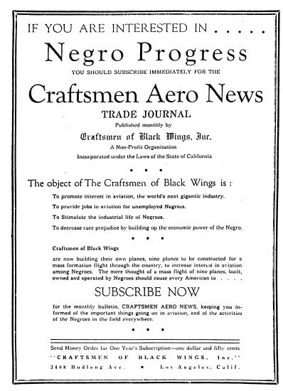 Flyer: “Interested in Negro Progress”