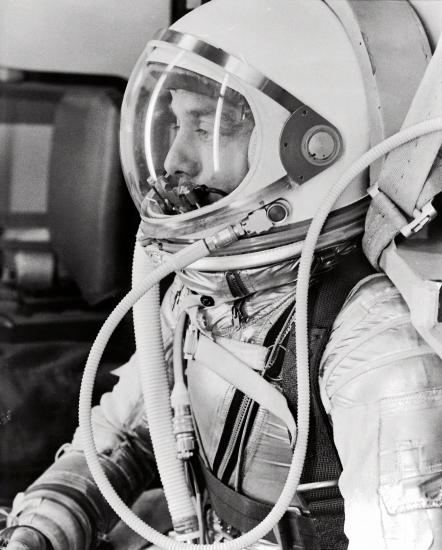 Alan Shepard in Spacesuit before Mercury Launch