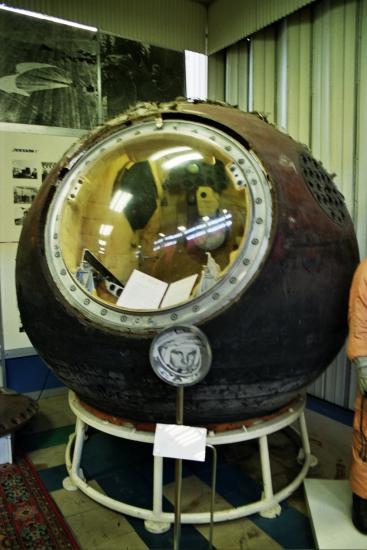 Gagarin's flown spacecraft on display outside Moscow.