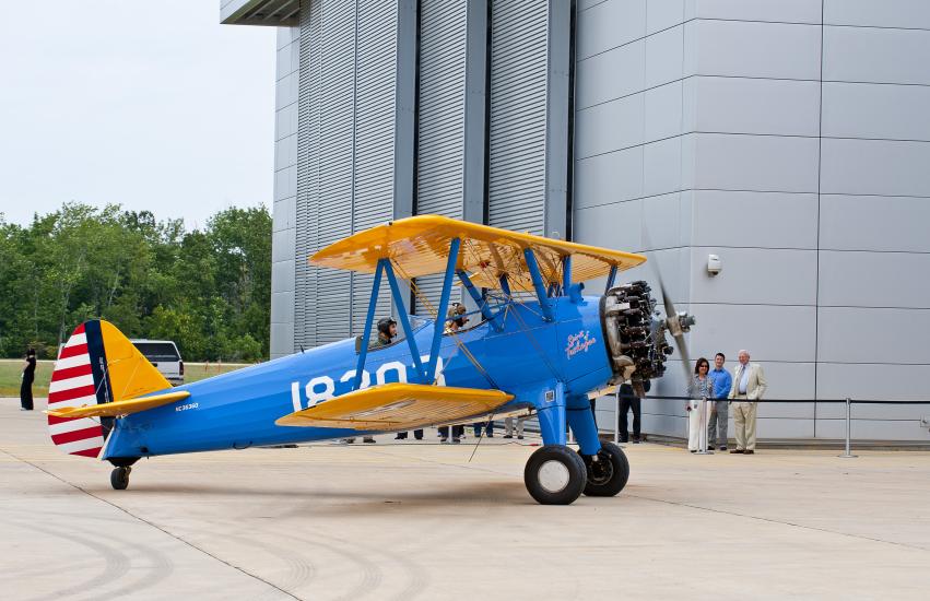 <i>Spirit of Tuskegee</i> Outside Mary Baker Engen Restoration Hangar