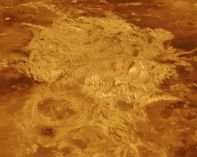 3D View of Alpha Regio on Venus