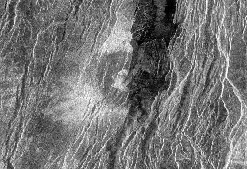 Crater Somerville on Venus