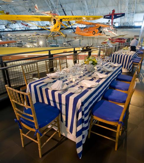 Special Event Tables at the Steven F. Udvar-Hazy Center