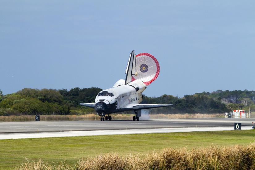 Space Shuttle Discovery Lands after its Final Flight