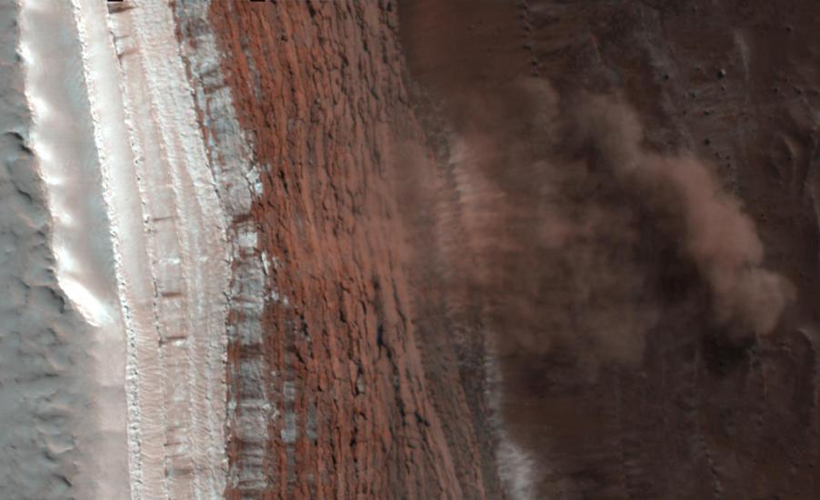 Avalanches on Mars