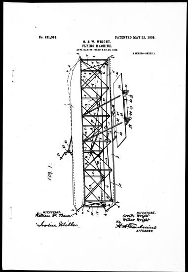 Wright Patent, First Page