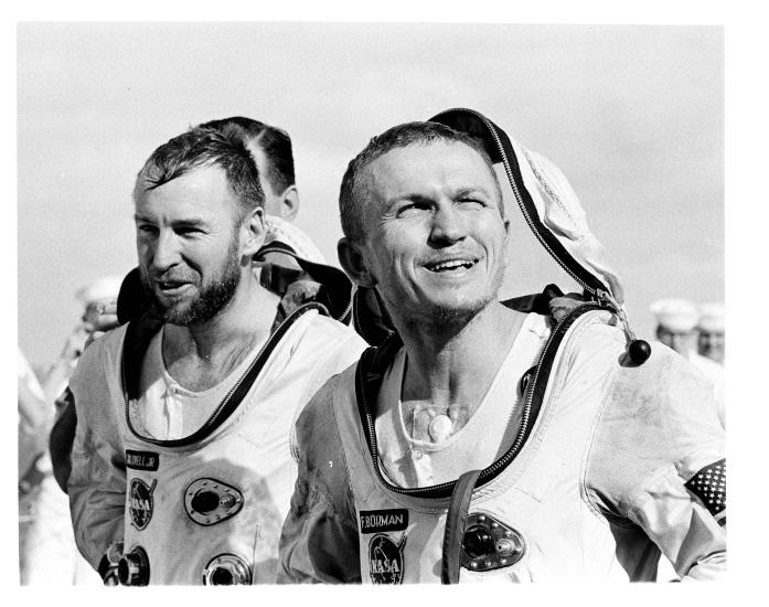 Astronauts Frank Borman & Jim Lovell After the Gemini VII Mission