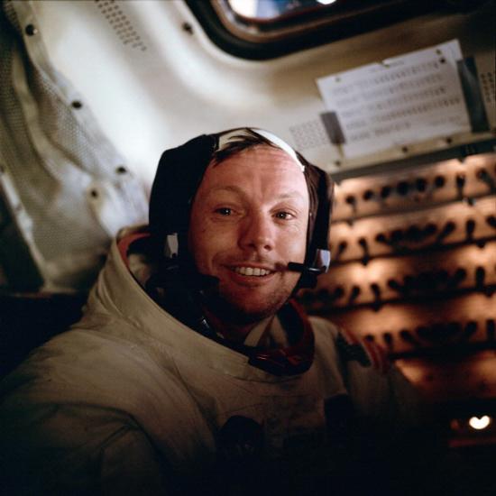 Apollo 11 Mission image - Neil A. Armstrong inside the Lunar Module after E