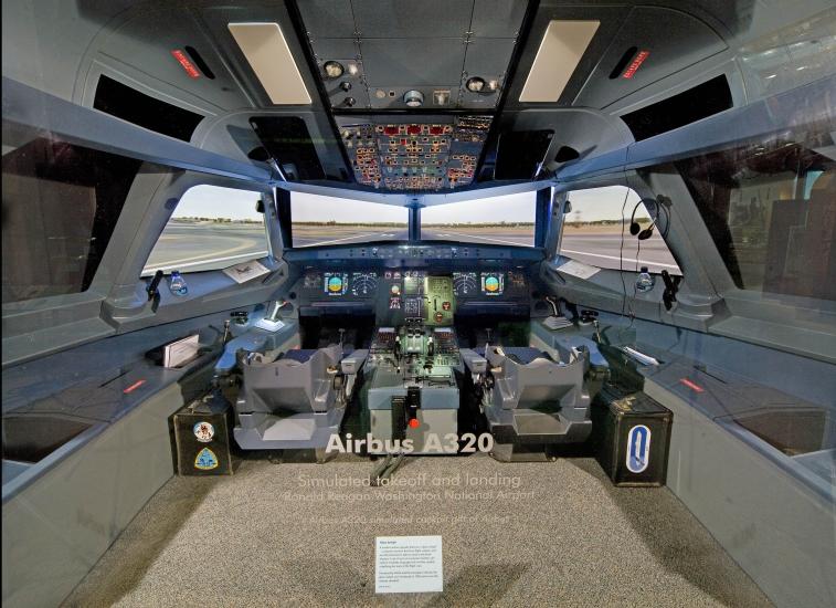 Airbus A320 Simulated Cockpit in America by Air