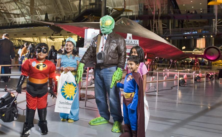 Trick-or-Treaters at Air & Scare at the Udvar-Hazy Center