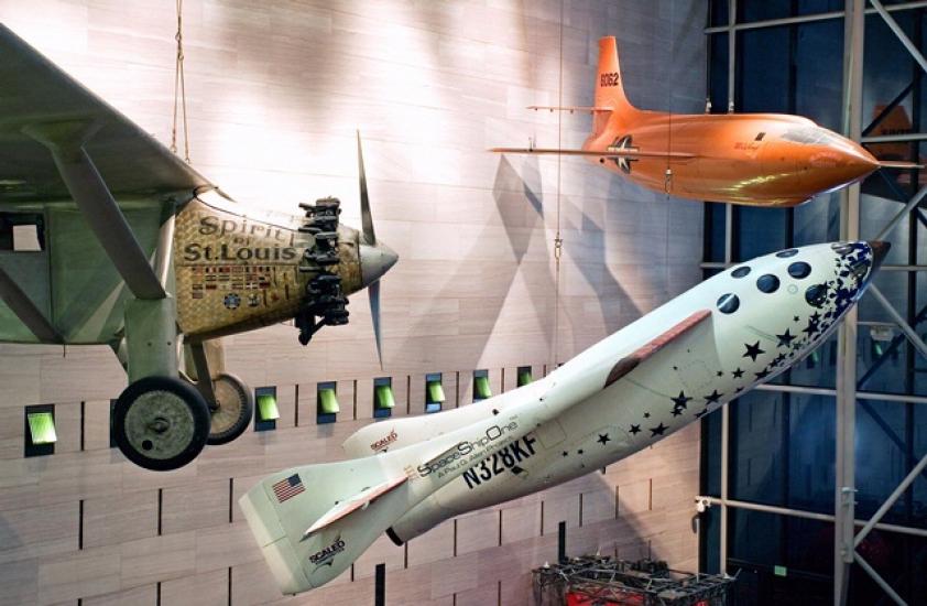 Profile of SpaceShipOne in the <em>Boeing Milestones of Flight Hall</em>