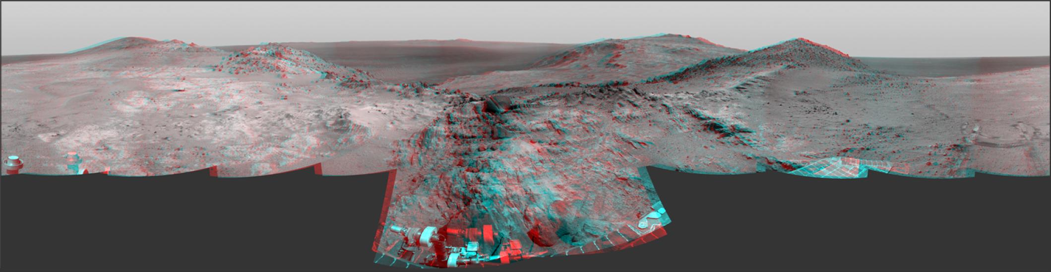 3D Anaglyph of Marathon Valley on Mars