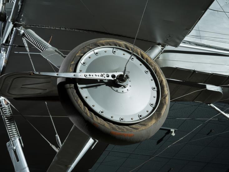 Tire and wheel of Voisin Type 8 biplane