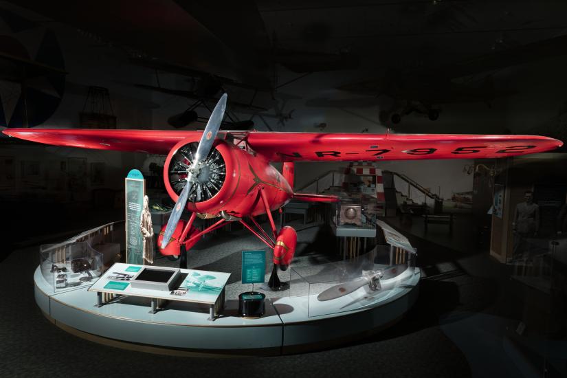 Amelia Earhart Lockheed Vega 5B aircraft in museum