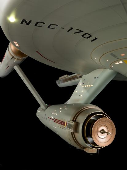 Enterprise against a black background. 