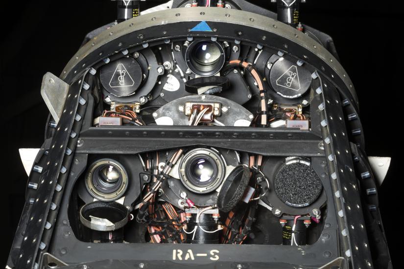 Camera Lenses within black Ranger spacecraft