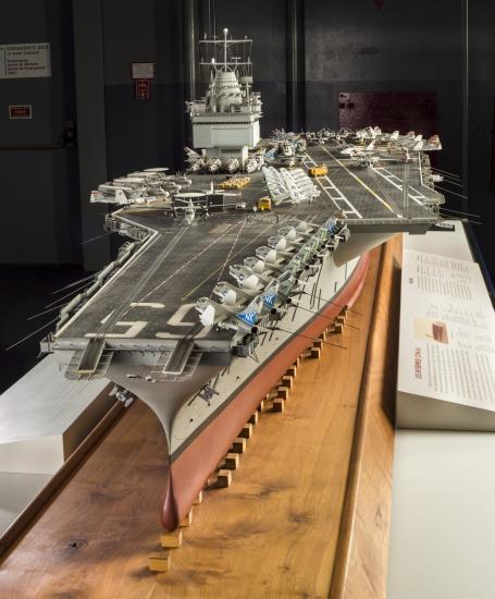 Bow of USS Enterprise Aircraft Carrier Model