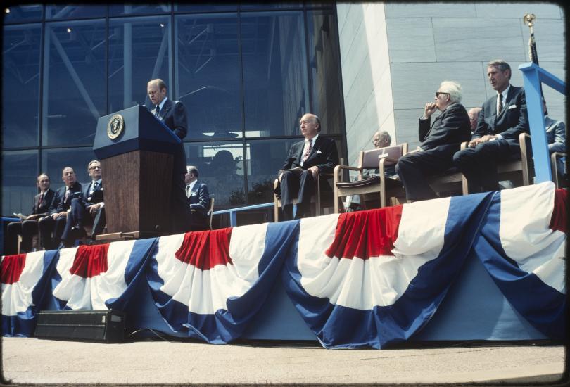 Opening ceremony of National Air and Space Museum in Washington, DC, July 1, 1976