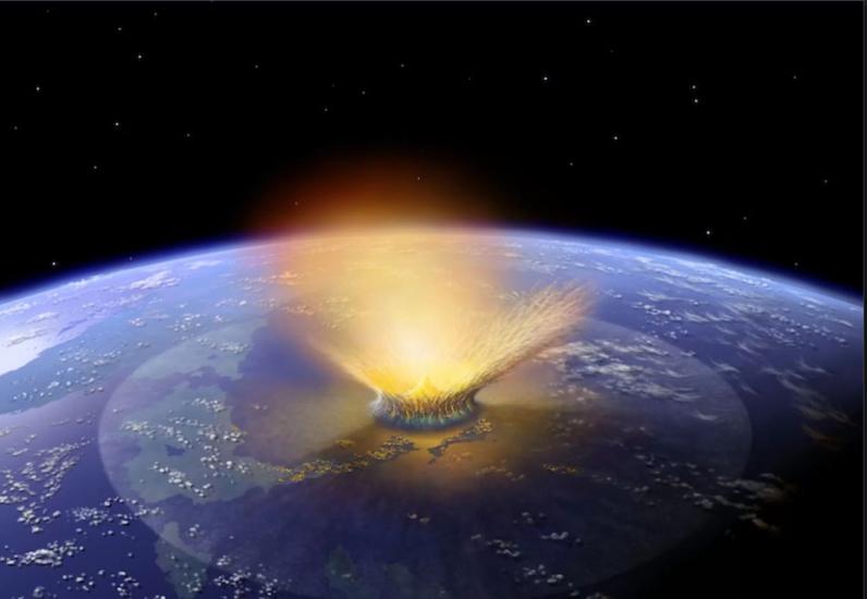 Artist Illustration of Asteroid Impact