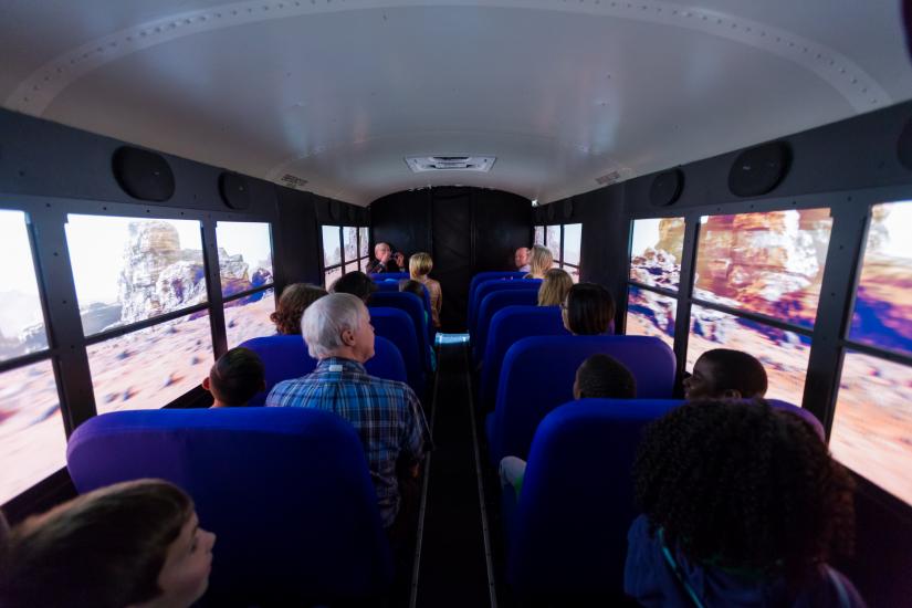 Students on Mars Experience bus