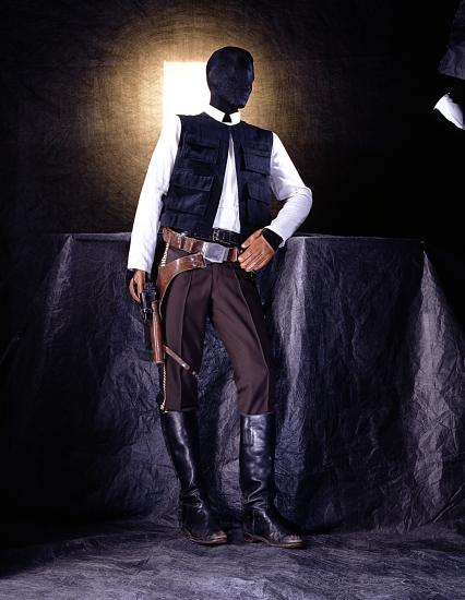 Han Solo’s costume, pictured in the Star Wars: The Magic of Myth exhibition.