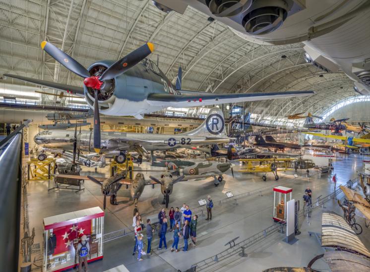 photograph of aircraft inside the udvar hazy museum