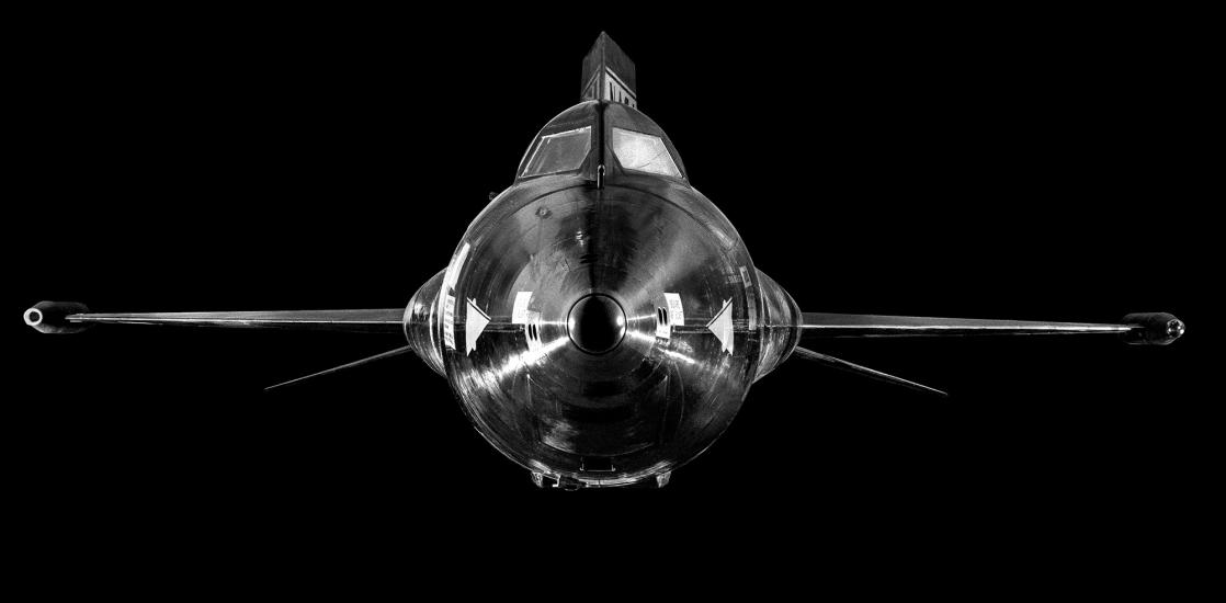 Head-on shot of X-15