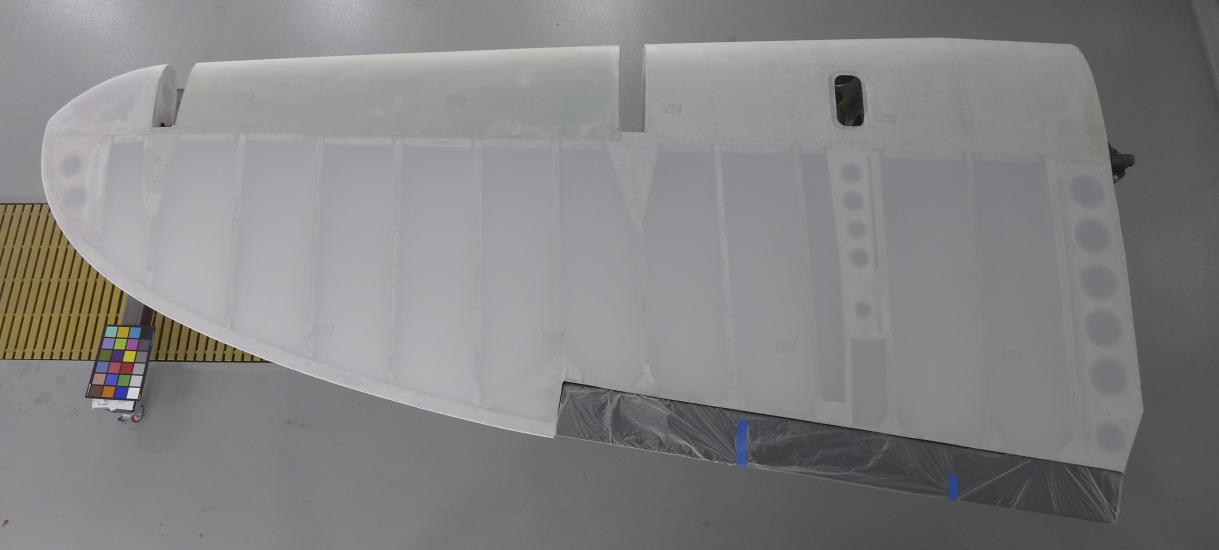 Flak-Bait Rudder Covered in Ceconite