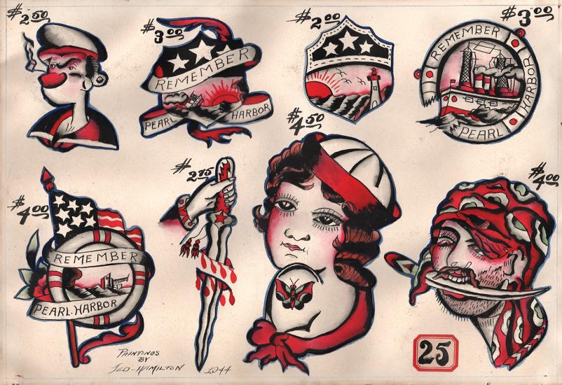 Tattoo flash art by Ted Hamilton