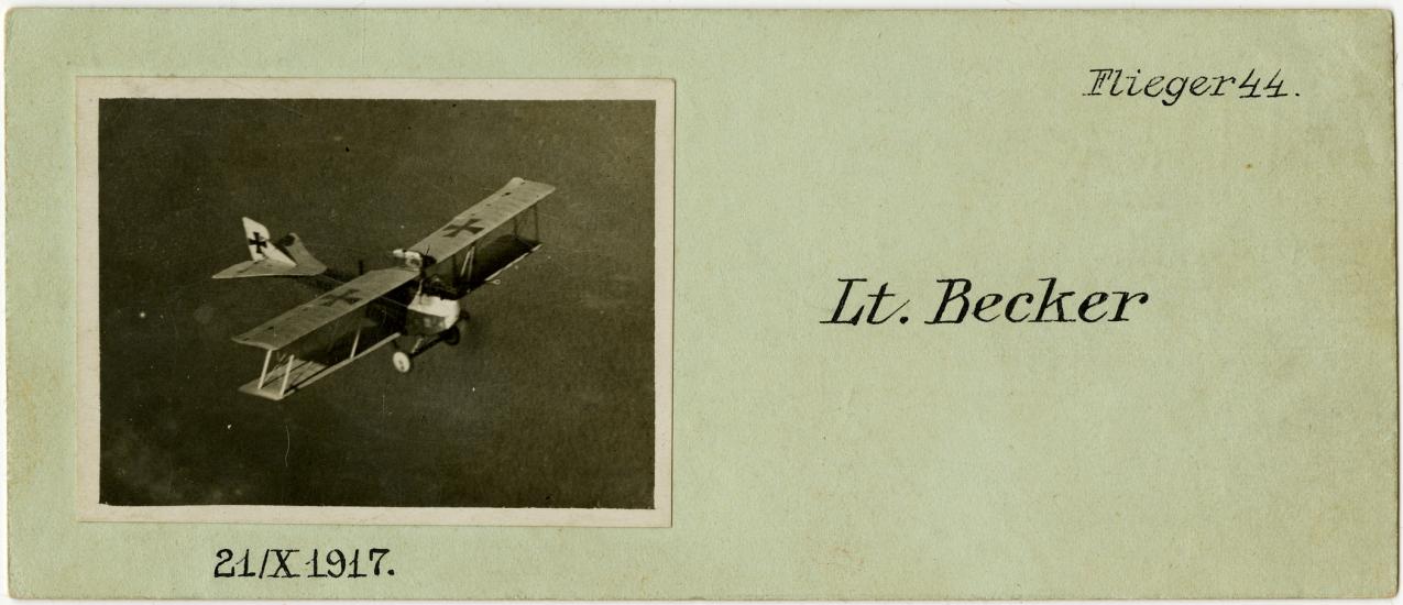 Small Photograph of Airplane Mounted on Card