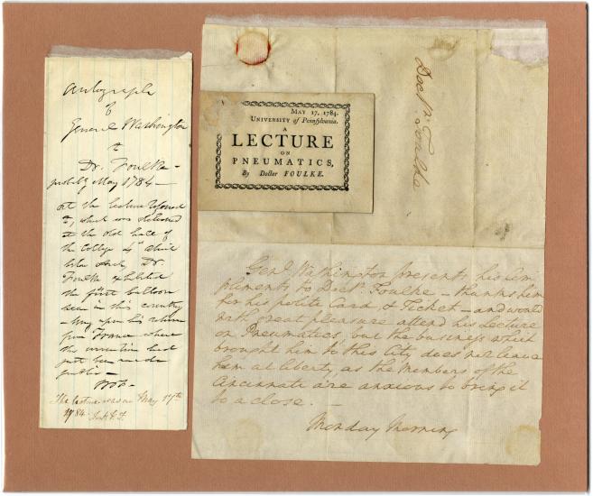 Letter from George Washington to John Foulke.