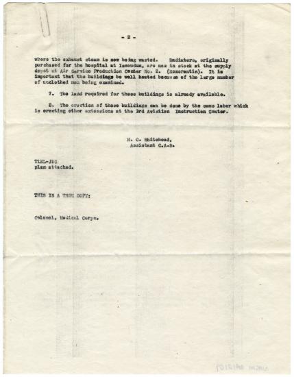 Page 2 of typewritten Memo