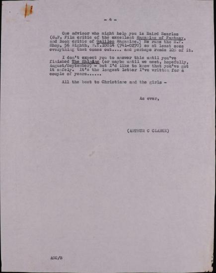 Typewritten Letter