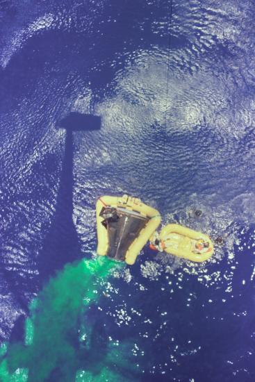 Gemini IV Spacecraft Floating Horizontally After Splashdown