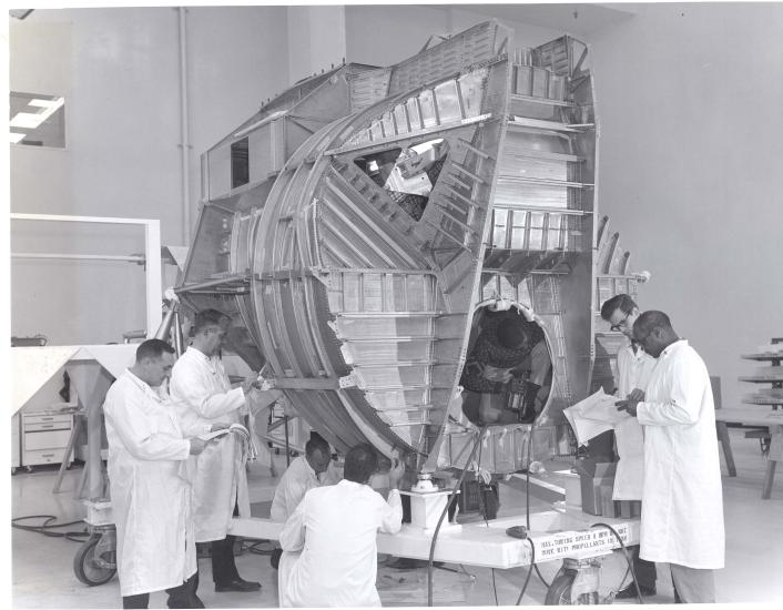 Grumman Technicians Working on the Lunar Module in Bethpage, Long Island, New York