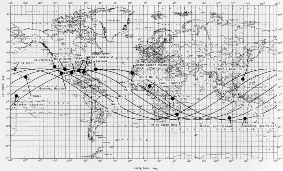 Map of MA-8 Flight