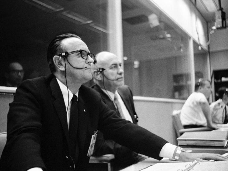 Two men at desk