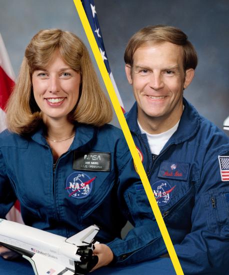 NASA Astronauts Mark Lee and Jan Davis.