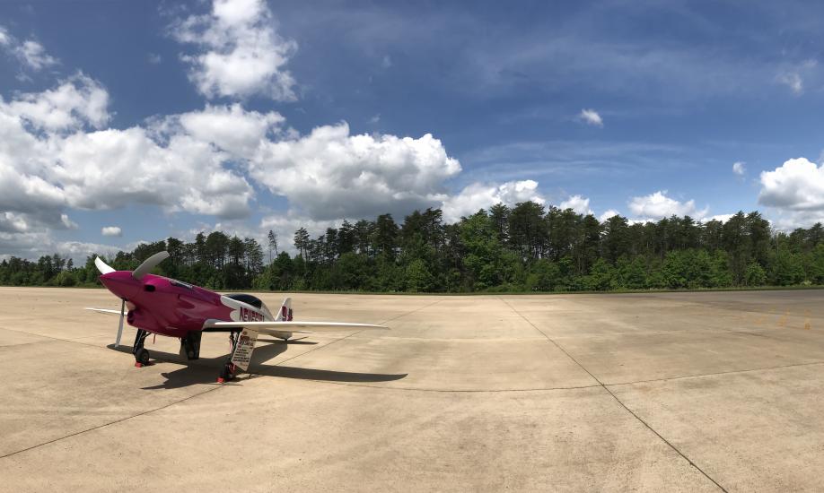 The Nemesis NXT aircraft after it's arrival at the National Air and Space Museum's Steven F. Udvar-Hazy Center in Chantilly, Virginia