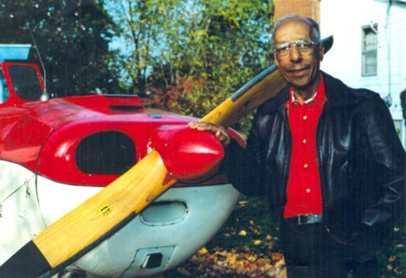 man in front of aircraft