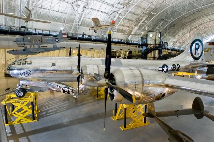 Enola Gay in museum setting