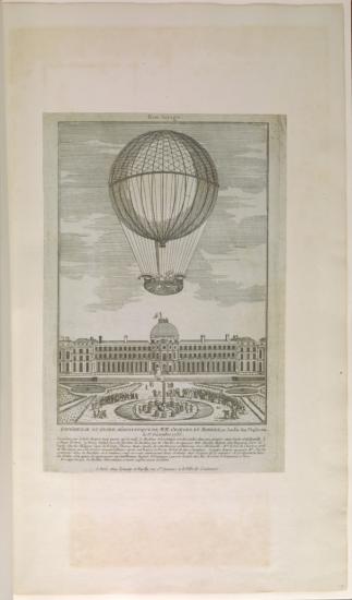 Illustration from William Upcott’s Scrapbook of Early Aeronautica