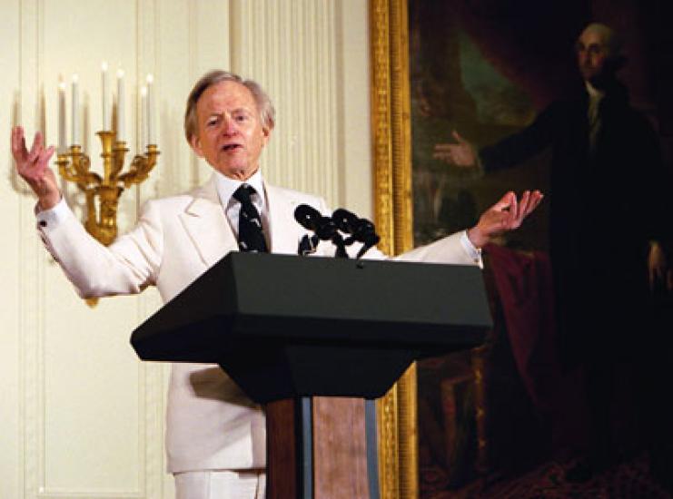 Author Tom Wolfe participates in the White House Salute to American Authors