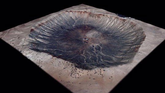 Топография метеоритного кратера