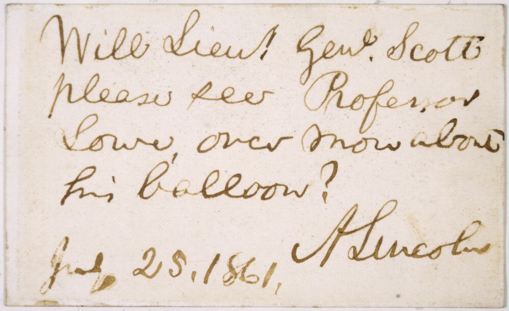 Abraham Lincoln's Note to Gen. Scott